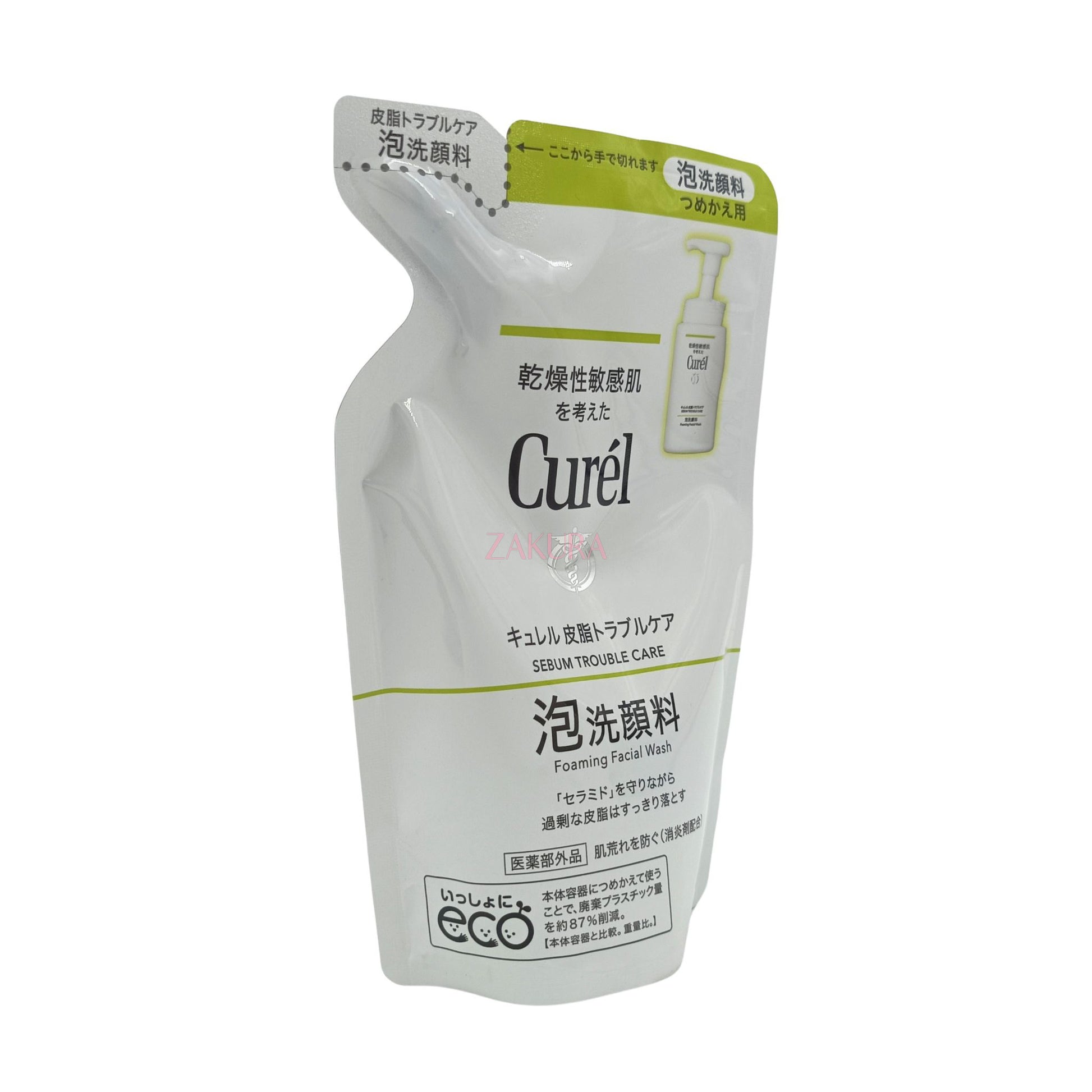 Curel Sebum Trouble Care Foaming Facial Wash Refill 130ml