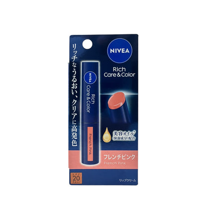 Nivea Rich Care & Color Lip Balm - French Pink 2g