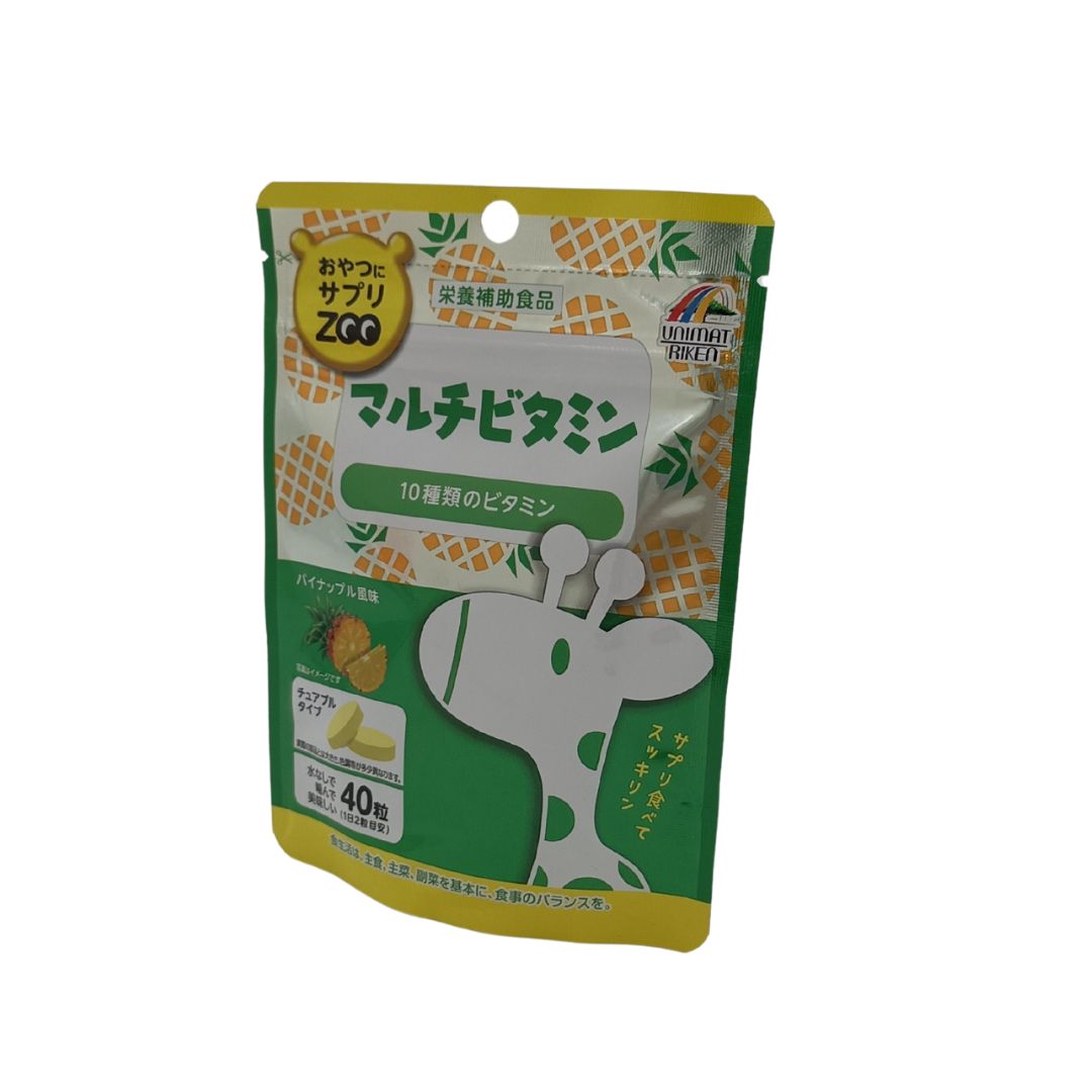 Unimat Riken ZOO Series For Snacks Multiple Vitamin - Pineapple 40pcs