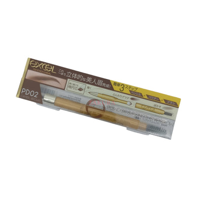 EXCEL Powder & Pencil Eyebrow Ex 13g (PD01 Natural Brown/PD02 Camel Brown/PD05 Grayish Brown/PD13 Ash Grey)