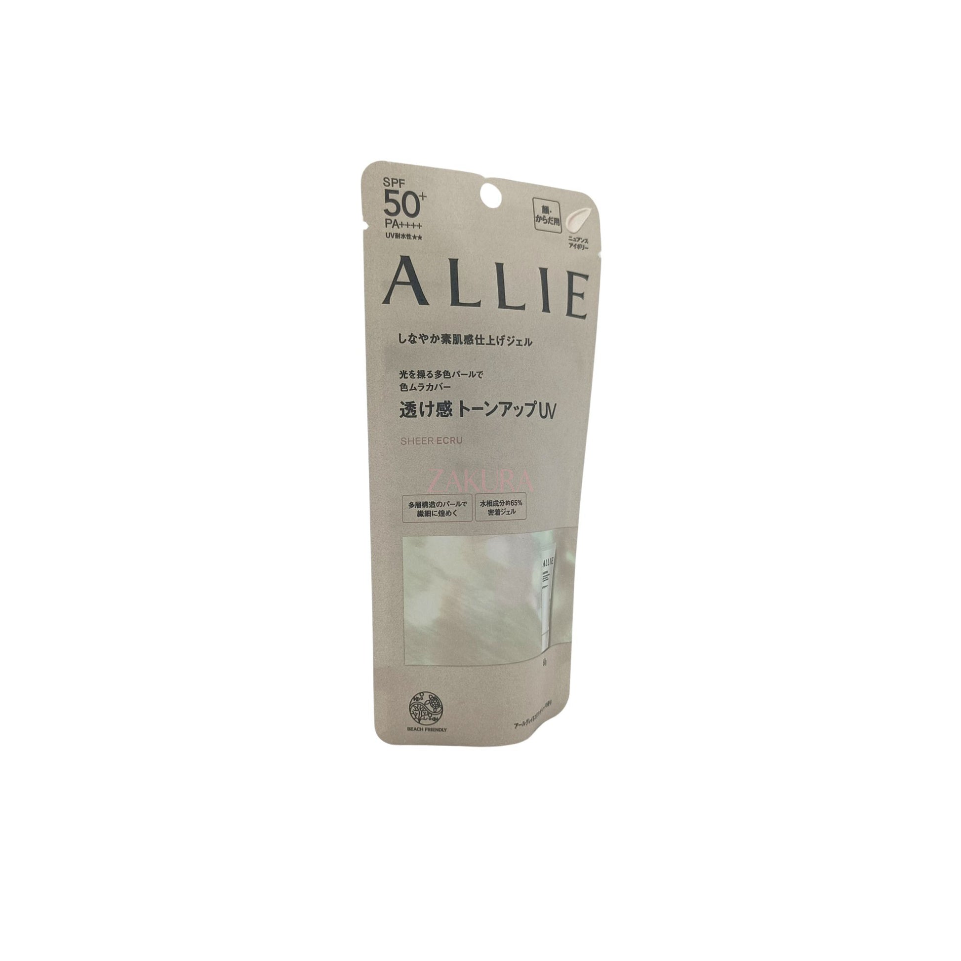 Allie Tone Up UV SPF50 60g (01 Bright Shower/02 Rose Chaire/03 Sheer Ecru) 03 Sheer Ecru