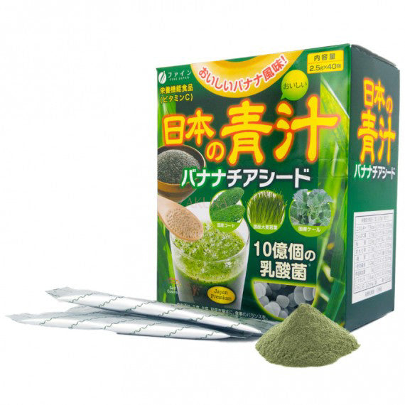 Fine Japan Japanese Green + Chia Seeds - Banana Flavor 40x2.5g