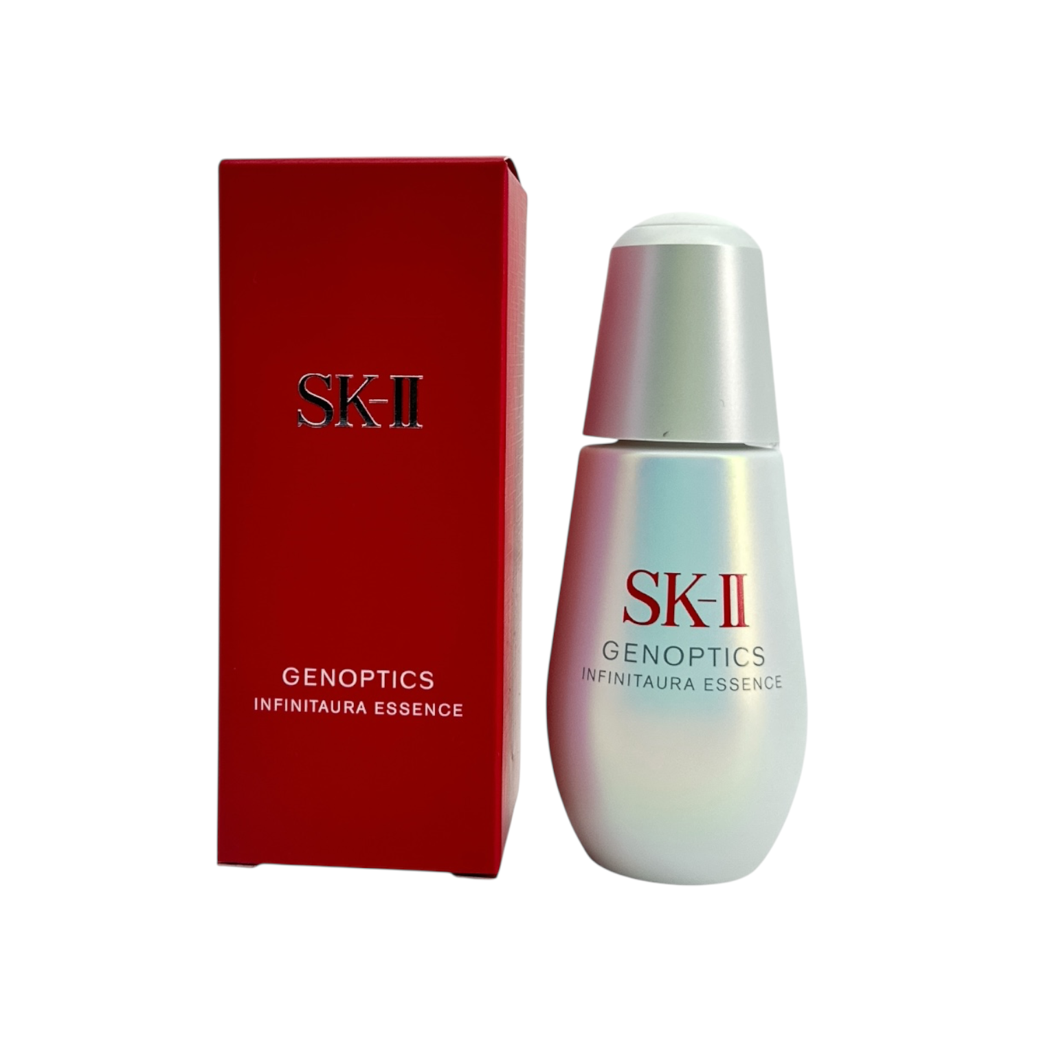 SK-II Genoptics Infinitaura Essence – 50ml bottle, brightening serum with PITERA™ and Niacinamide, available at Zakura Global.
