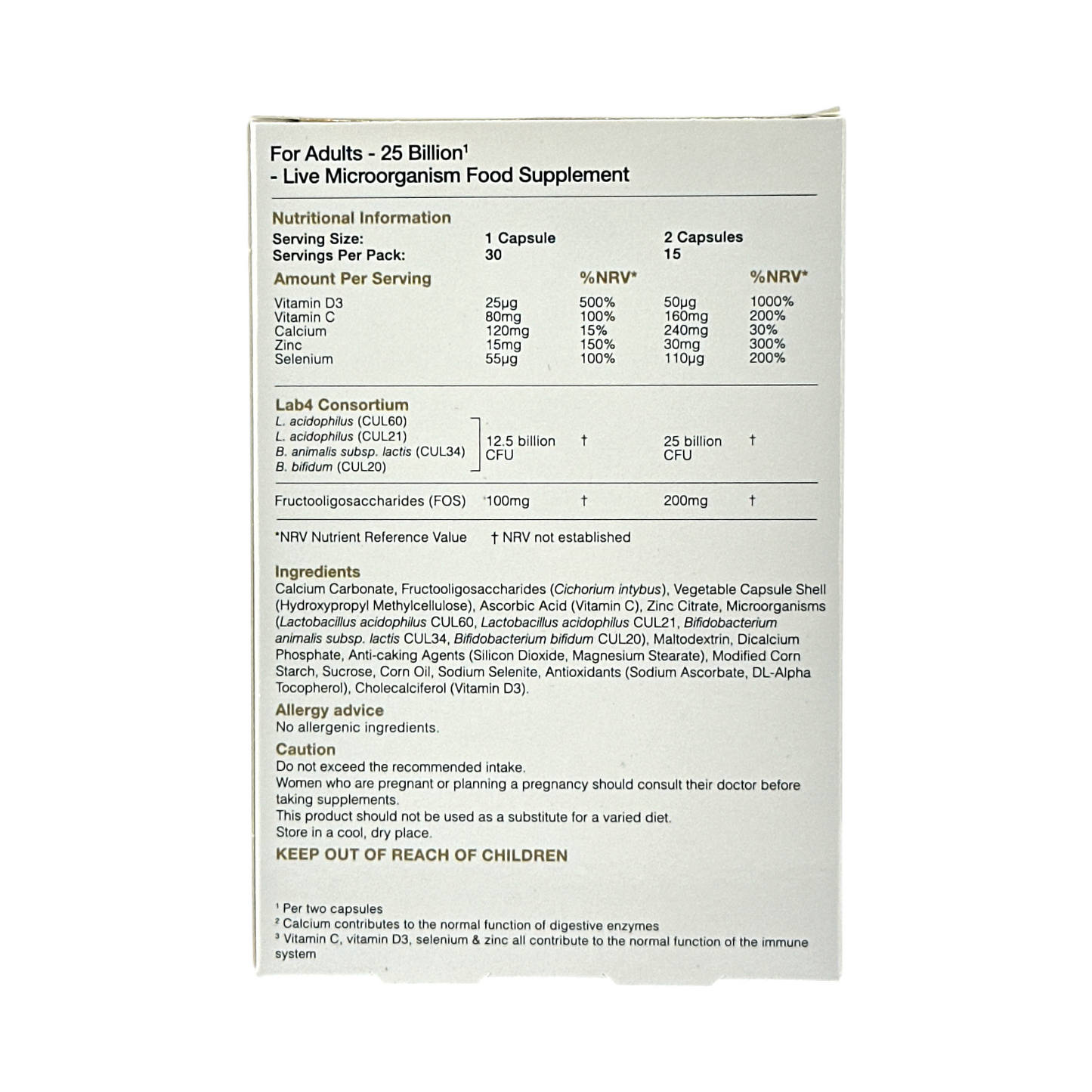 ProVen Probiotics For Adults – 25 Billion 30 Capsules, high-strength daily probiotic supplement, available at Zakura Global.