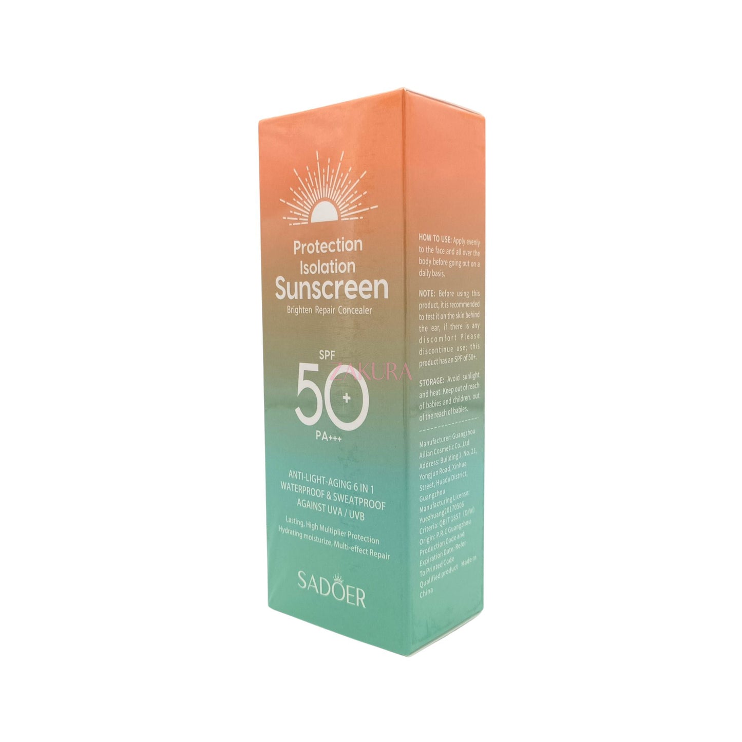 SADOER Double Barrel Multi-Care Sunscreen 50g