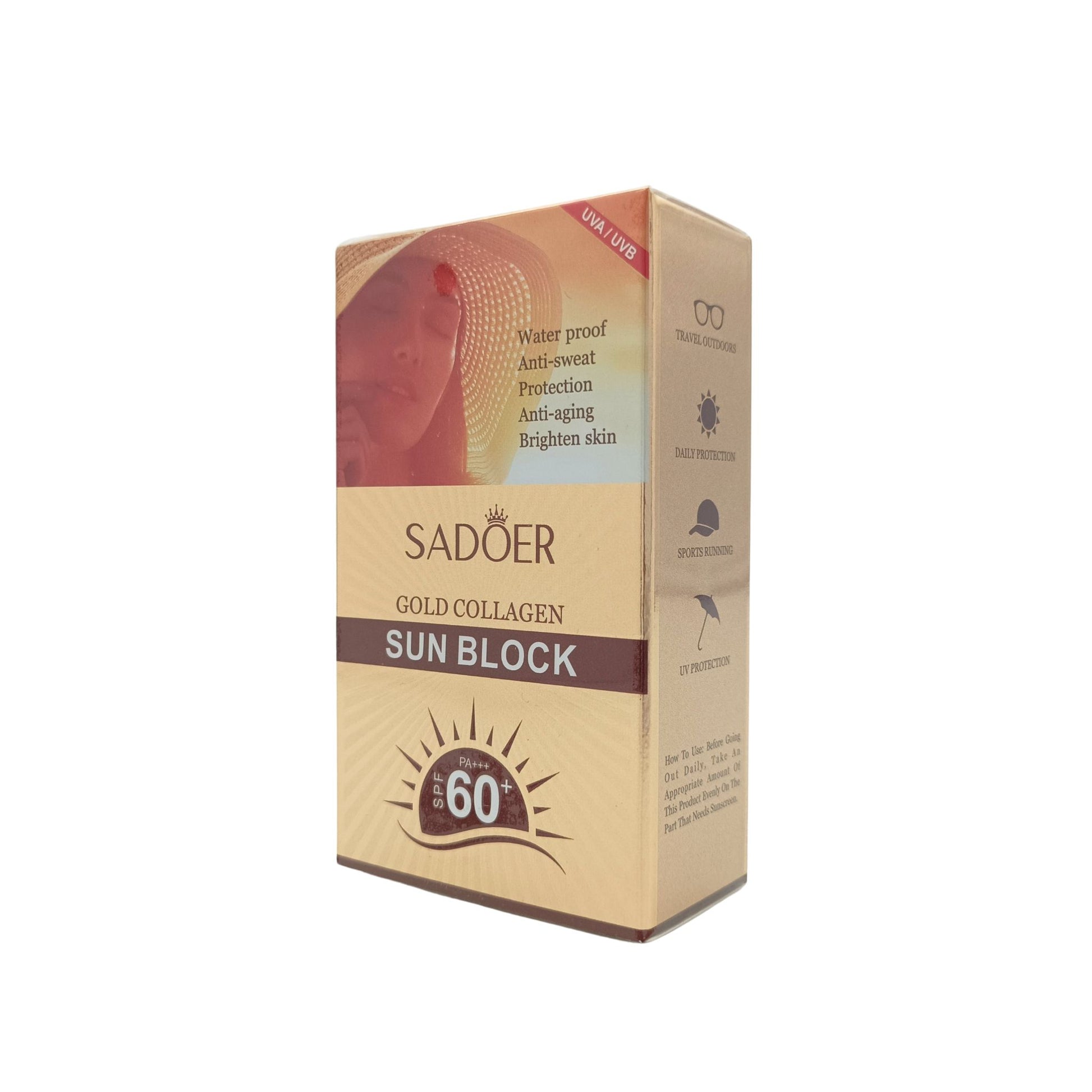 SADOER Gold Collagen Sunscreen SPF60+ 30g