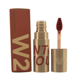 INTO YOU Customized Airy Lip Mud – W2 Coral Peach 1.8g warm peach matte lip and cheek color, available at Zakura Global.