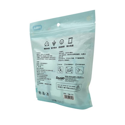 Sanrio Hello Kitty Compression Tissue – Light Blue 20pcs, compact and expandable tissues for travel and hygiene, available at Zakura Global.

