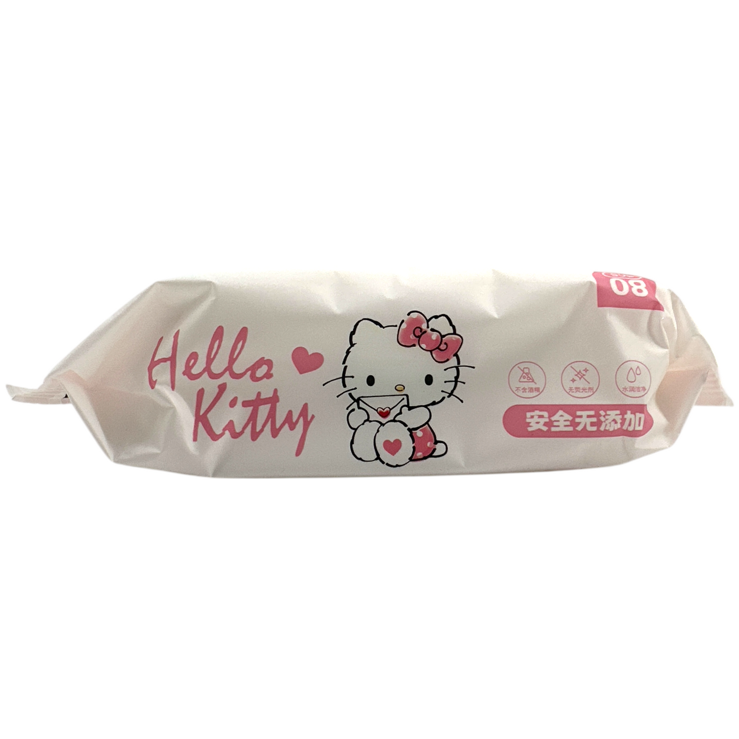 Sanrio Hello Kitty Compression Tissue – Pink 20pcs, compact and expandable tissues for travel and hygiene, available at Zakura Global.
