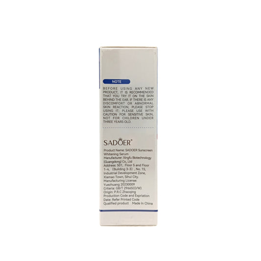 SADOER Sunscreen Whitening Essence SPF60+50ml