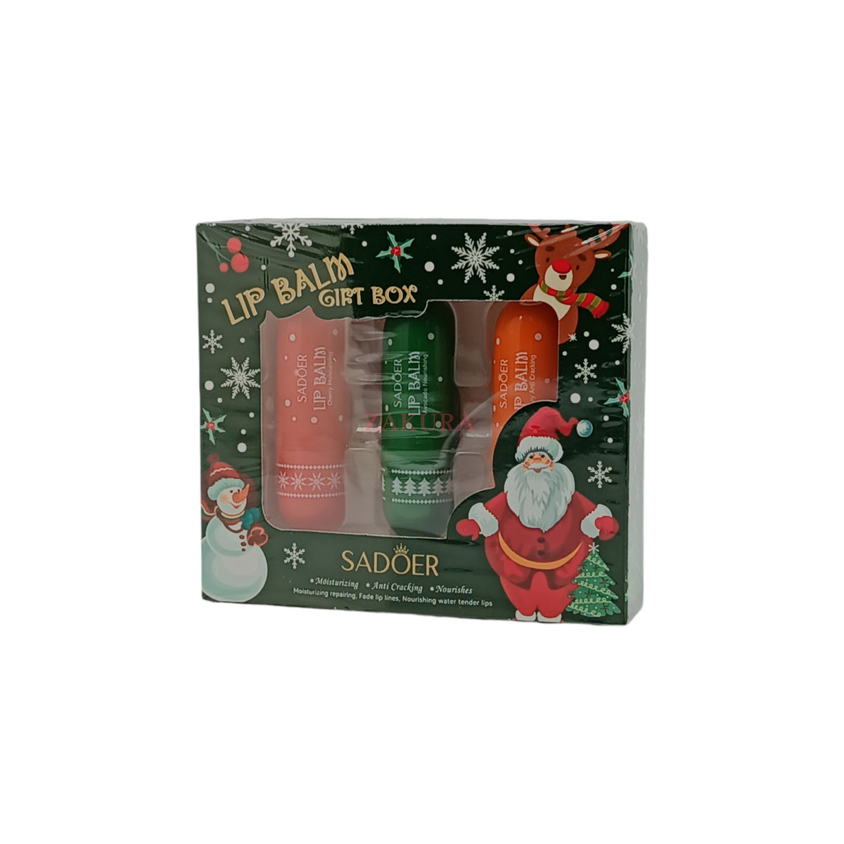 SADOER Christmas Lip Balm Gift Box 3pcs