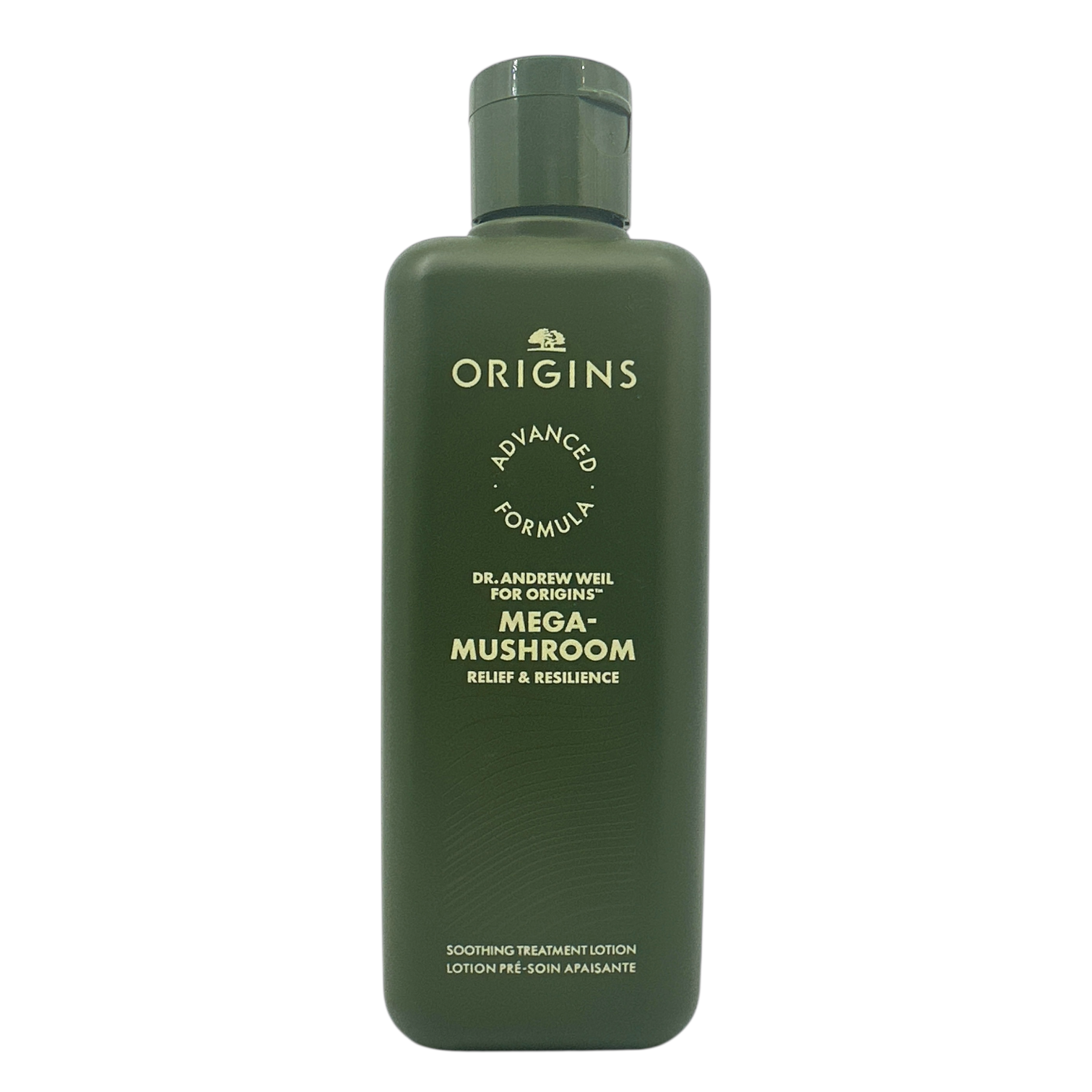 Origins Mega-Mushroom Treatment Lotion 200ml – calming liquid lotion for sensitive skin, available at Zakura Global.