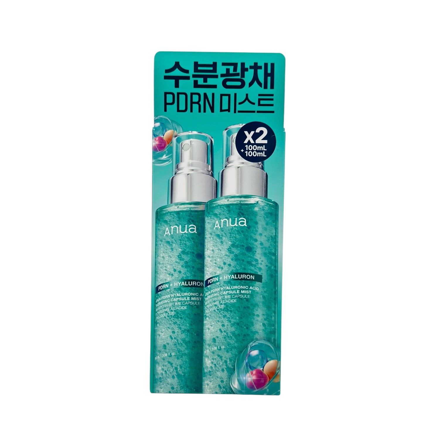 Anua PDRN Hyaluronic Acid Aqua-Boosting Capsule Spray(T 2x100ml