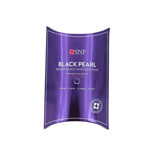 SNP Ampoule Mask 10pcs (Bird's Nest Barrier/Black Pearl Renew Black Ampoule Mask ) Black Pearl Renew Black Ampoule Mask