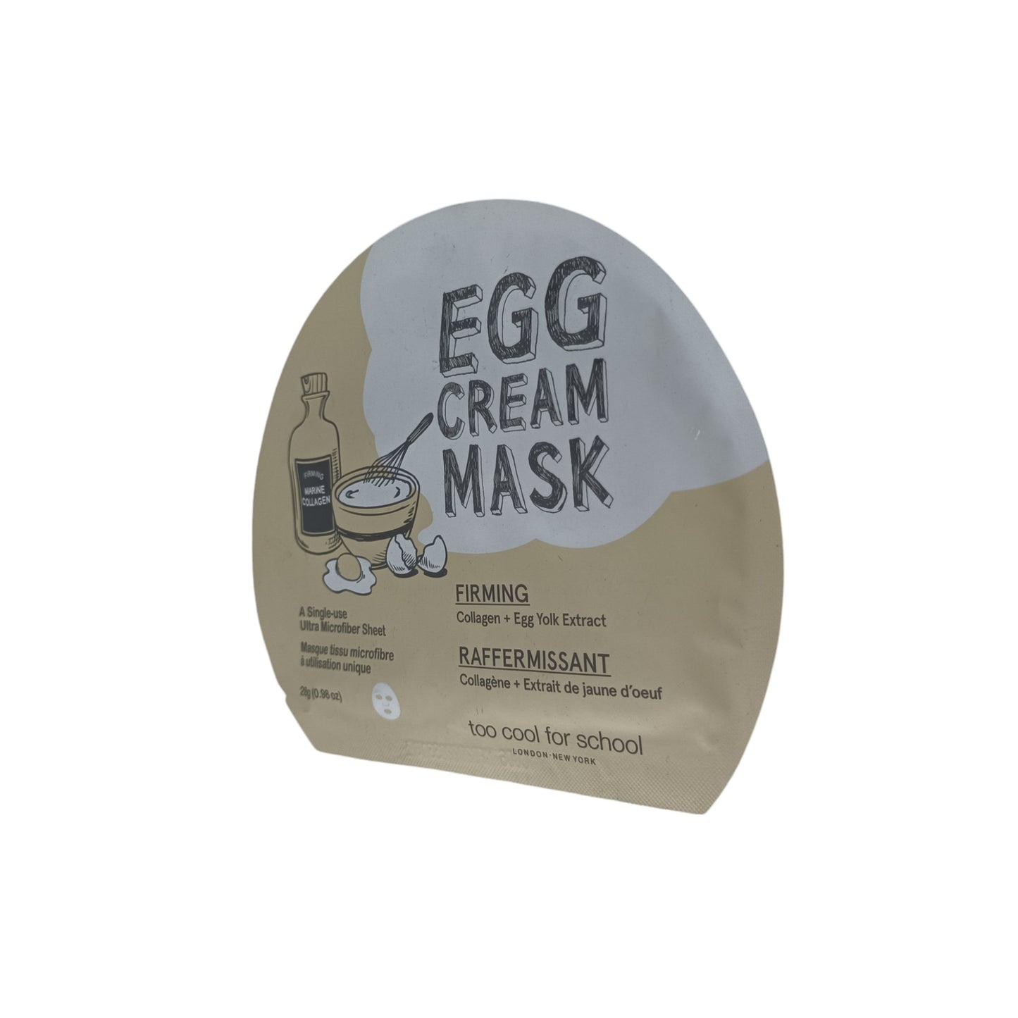 Too Cool For School Egg Cream Mask 3pc (Hydration/Pore Tightening/Firming/Calming) Firming