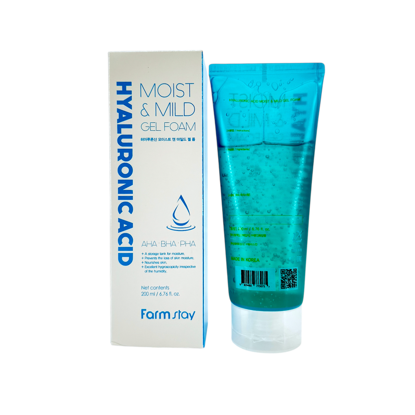 Farm Stay Hyaluronic Acid Moist & Mild Gel Foam 200ml