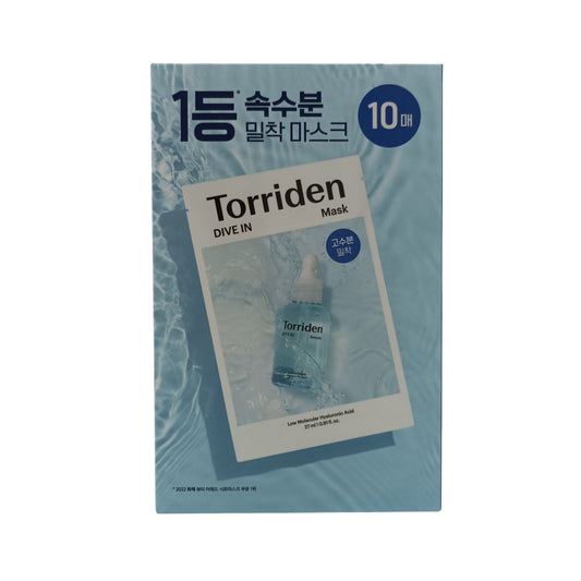 Torriden Dive-In Low Molecule Hyaluronic Acid Mask Pack 10pcs