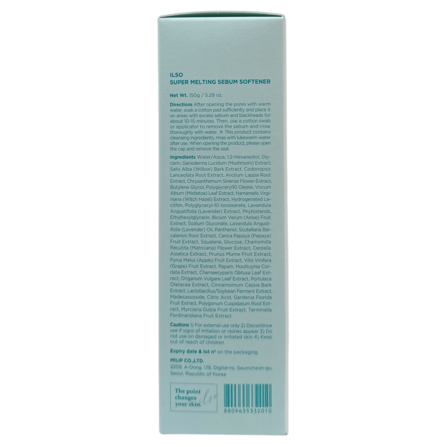 Super Melting Sebum Softener – 150ml bottle with pointed cap, available at Zakura Global.