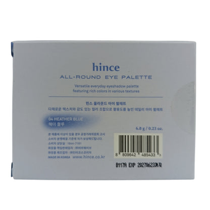 Hince All-Round Eye Palette 6.4g in 04 Heather Blue and 05 Rose Fuzz – versatile Korean eyeshadow palette with matte and shimmer shades