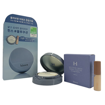 Hince Mesh Matte Cushion with Refill and Mini Concealer – long-lasting matte foundation set for oily skin, available at Zakura Global