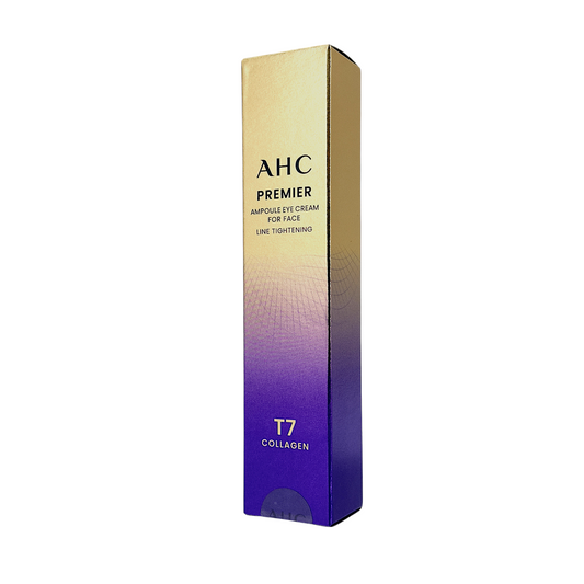 AHC Premier Ampoule In Eye Cream – 40ml tube, Korean anti-aging skincare for eyes and face, available at Zakura Global.

