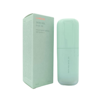 Laneige Skin Veil Base_EX SPF28 Mint Green 30ml – Color-correcting primer with SPF protection available at Zakura Global.