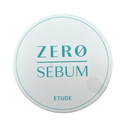 Etude House Zero Sebum Drying Powder 4g compact loose powder for oily skin, available at Zakura Global.