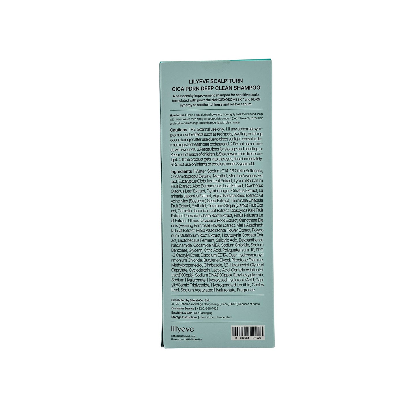 Lilyeve  Scalp:Turn Cica PDRN Deep Clean Shampoo 500ml