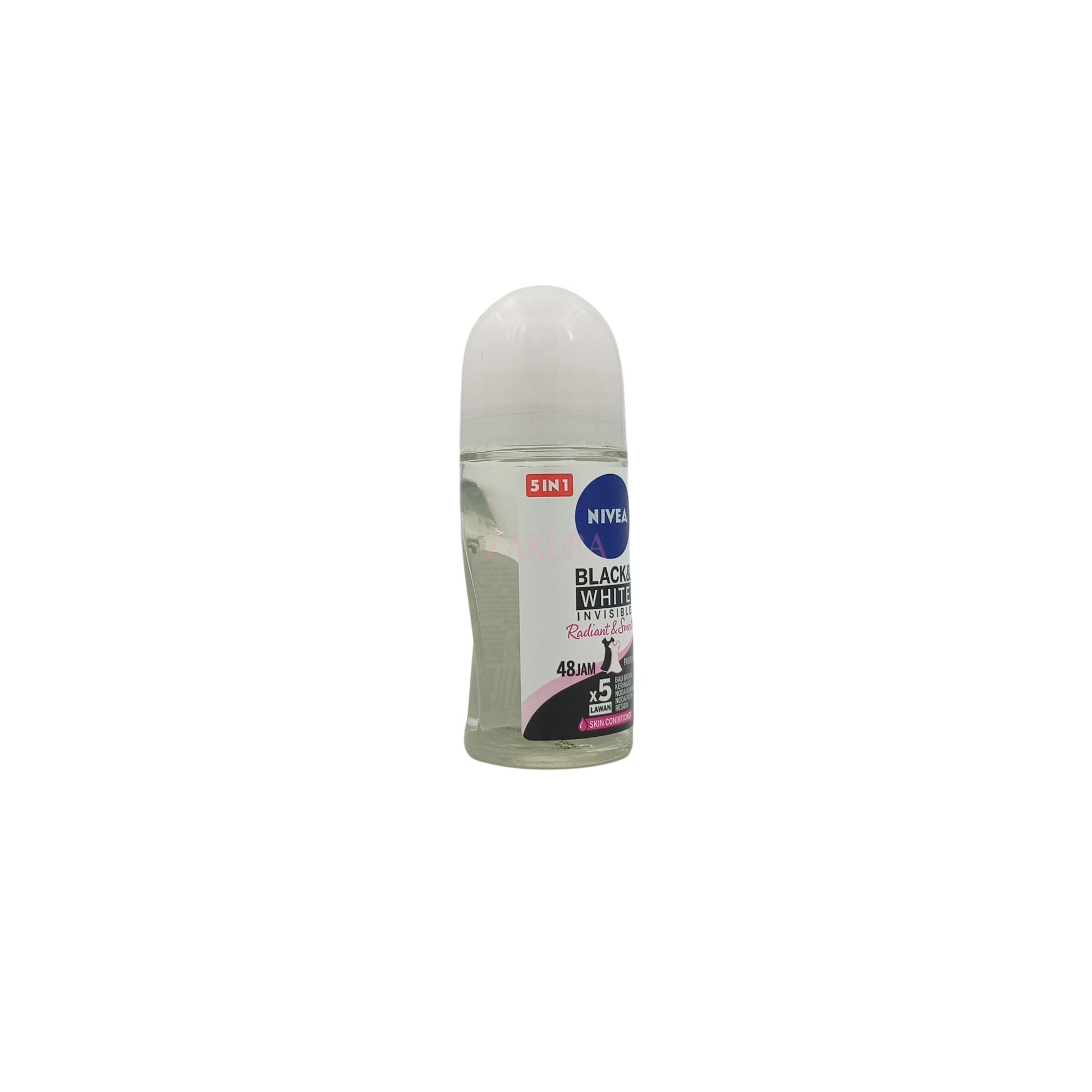 Nivea Roll On 50ml (Brightening Skill Touch/Pearl & Beauty/Black & White Radiant & Smooth/Brightening Antibakteri) Black & White Radiant & Smooth