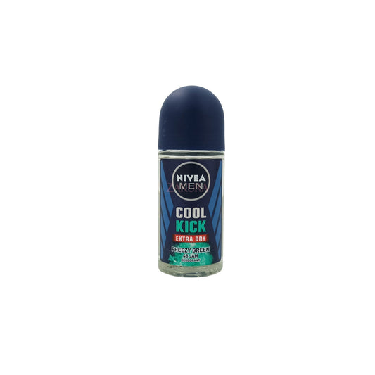 Nivea Men Roll On 50ml(Back & White Invisible Original/Fresh Active/Black & White Invisible Fresh/ Deep Black Charcol Espresso/Cool Kick Extra Dry) Cool Kick Extra Dry