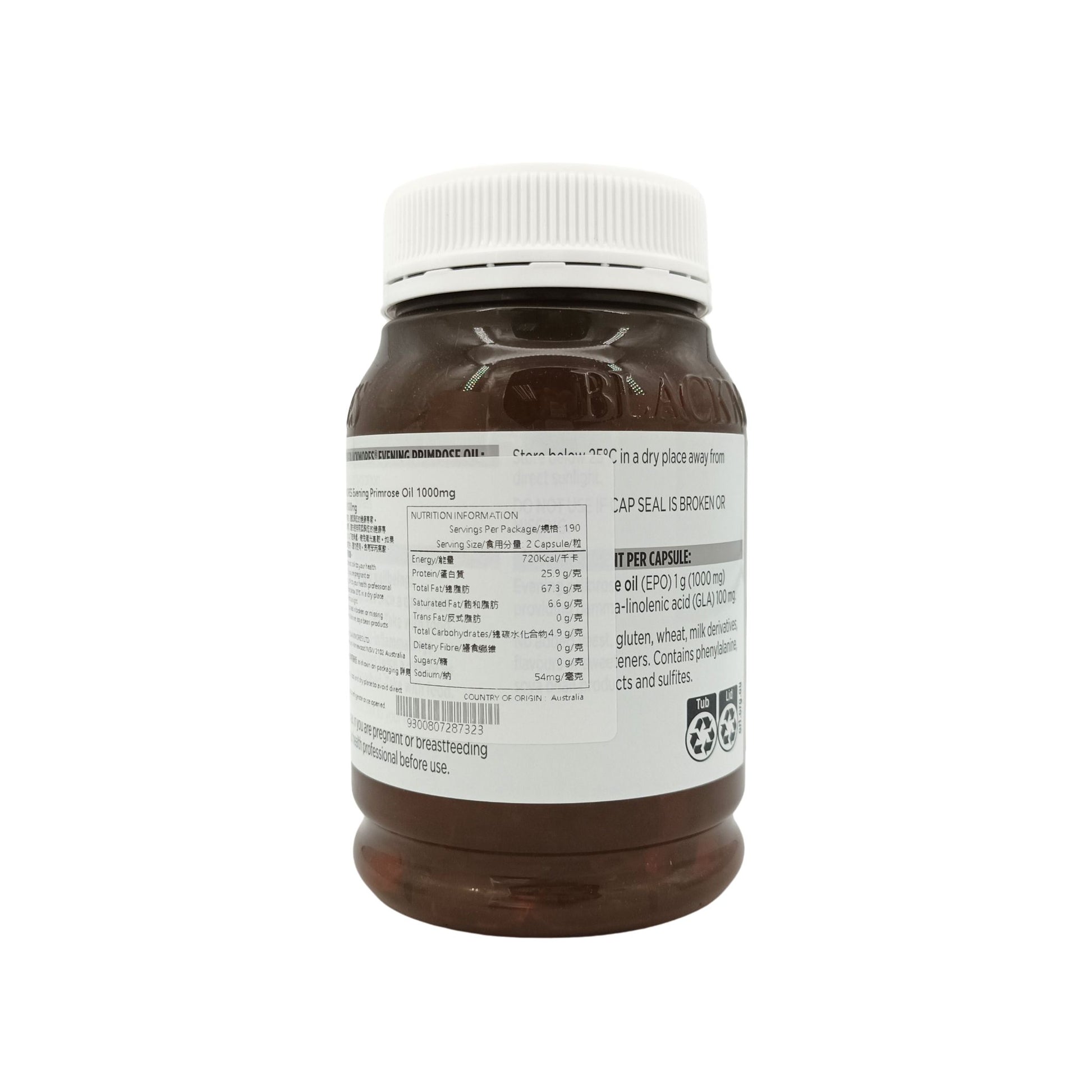 Blackmores Evening Primrose Oil 1000mg 190caps