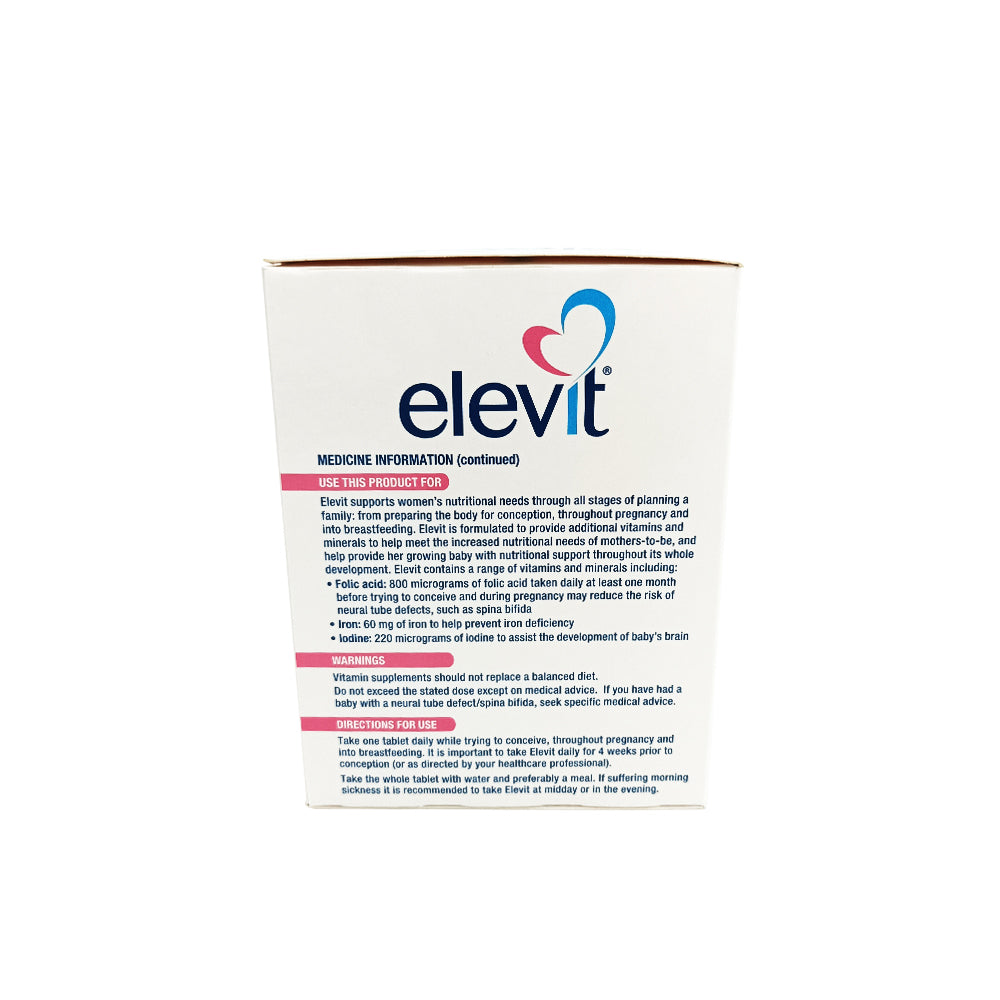 Elevit Components Elevit Pregnancy Multivitamin 100tabs| Zakura Global – ZAKURA GLOBAL