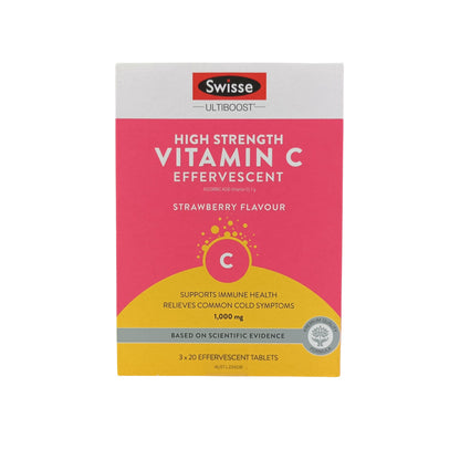 Swisse High Strength Vitamin C 1000mg Effervescent 3x20tabs