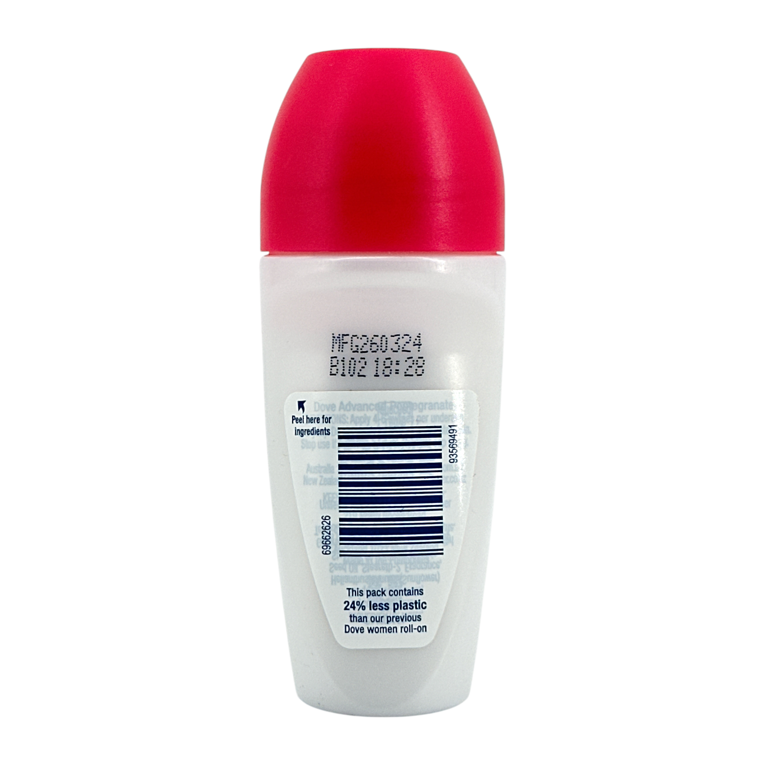 Dove Roll On Pomegranate and Lemon Verbena 50ml – fruity deodorant with gentle care, available at Zakura Global.