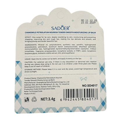 SADOER Chamomile Vaseline Nourishing Smooth Lip Balm 3.4g