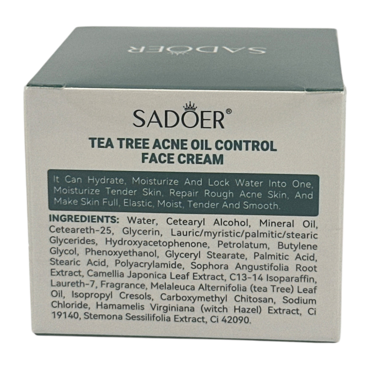 SADOER Tea Tree Anti-Acne Oil-Control Face Cream 50g