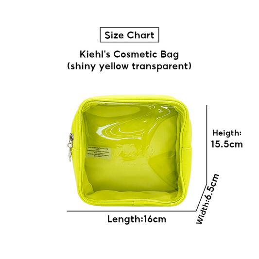 Kiehl's Cosmetic Bag(shiny yellow transparent) 1pc